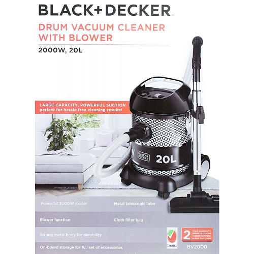 Black Decker Drum Vacuum Cleaner BV2000